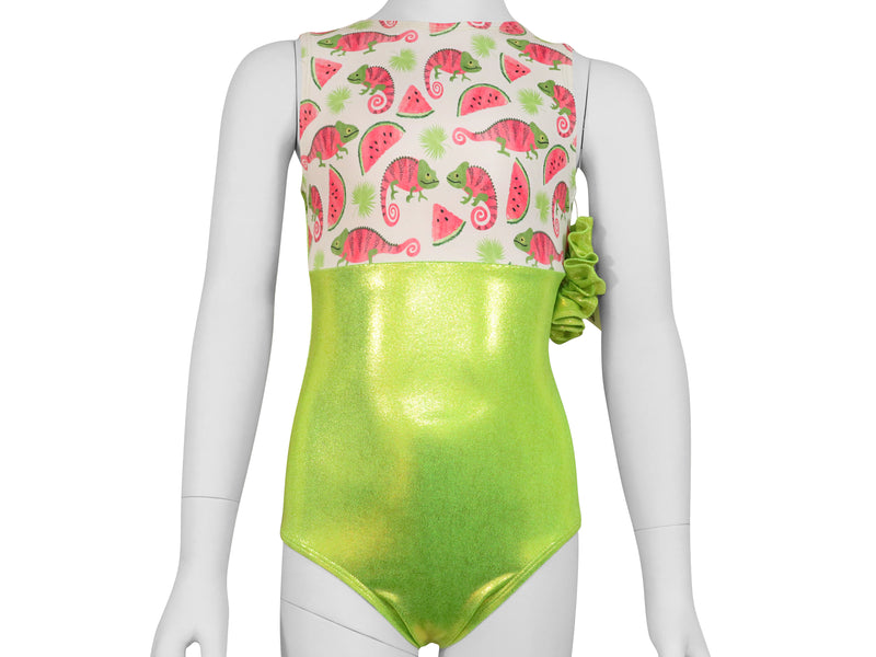 Watermelon Chameleons Leotard