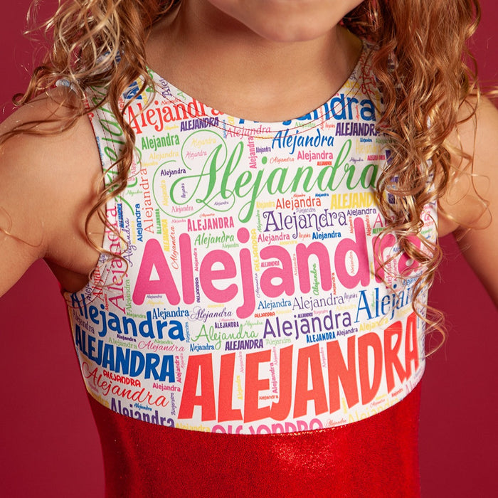 Red Name Leotard - Personalized