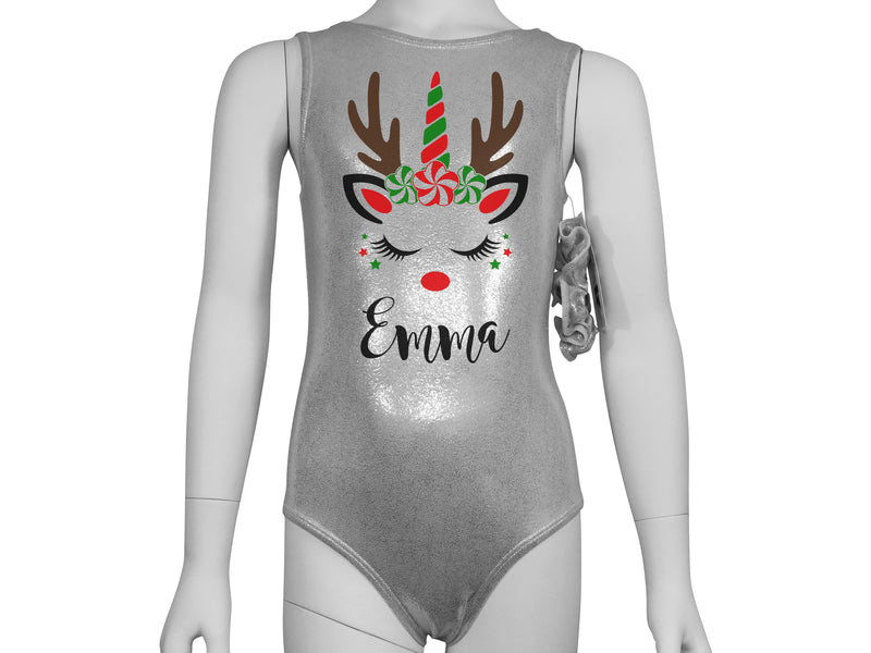 Unicorn Reindeer Leotard - Personalized