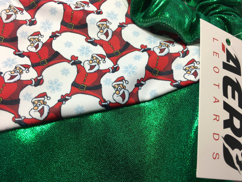 Christmas Gymnastics Leotard Girls Toddlers Kids Teens Dance Ballet Costume Custom Bodysuit Skydiving Santa Leo by AERO Leotards