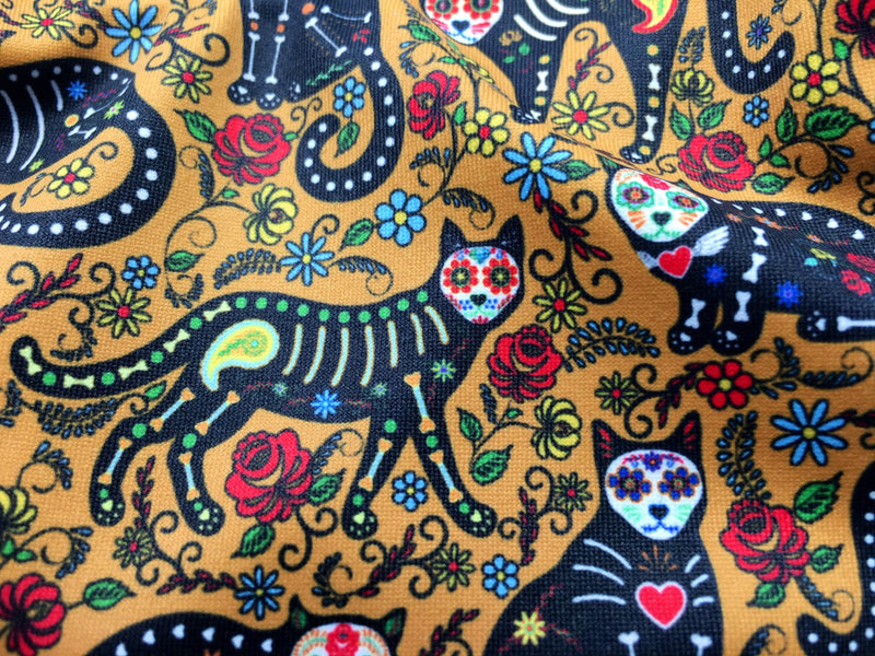 Sugar Skull Cats Leotard
