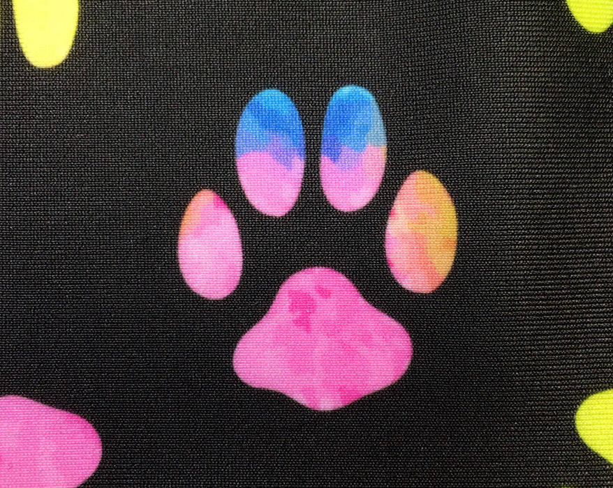 Gymnastics Leotard Girls Toddlers Kids Teens Dance Ballet Gymnastics Bodysuit Dog Cat Paw Prints Leo w/ Lime Mystique Back by AERO Leotards