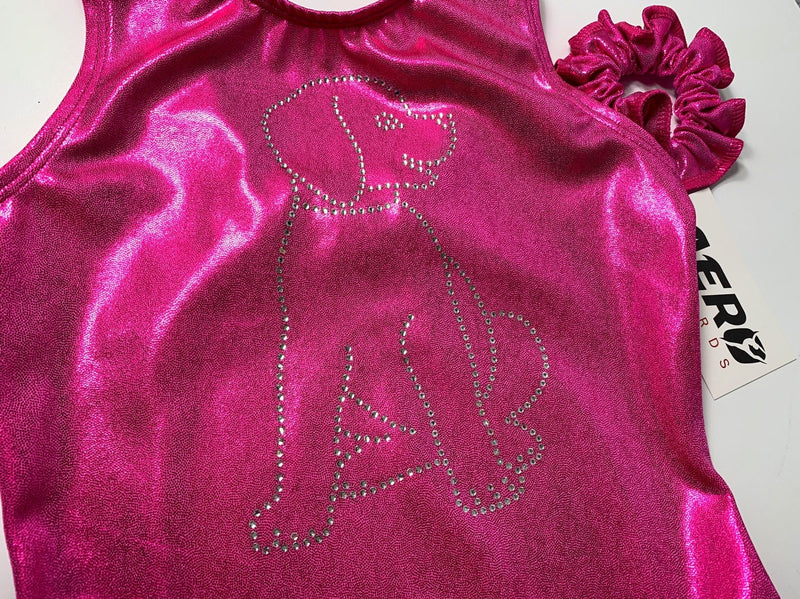 Dog Gymnastics Leotard Girls Toddlers Kids Teen Dance Ballet Gymnastics Gifts Custom Bodysuit Rhinestone Puppy Leo by AERO Leotards