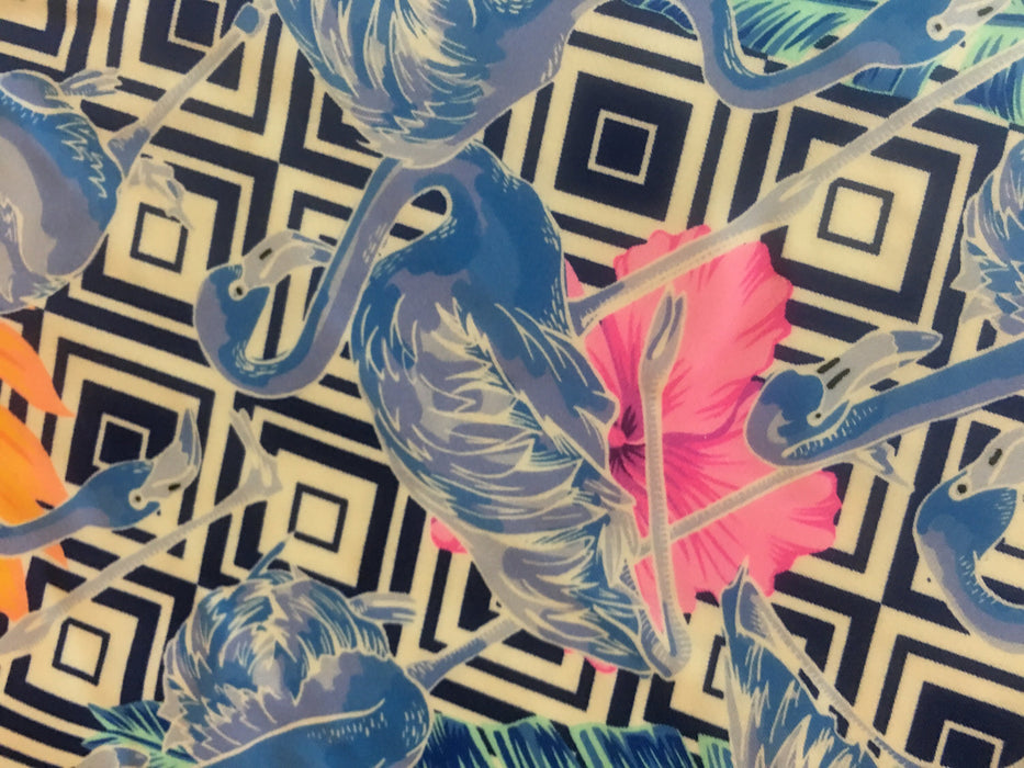 Blue Flamingos Gymnastics Leotard Girls Toddler Kids Teen Dance Ballet Gymnastics Gifts Bodysuit Tropical Flamingo Leo by AERO Leotards