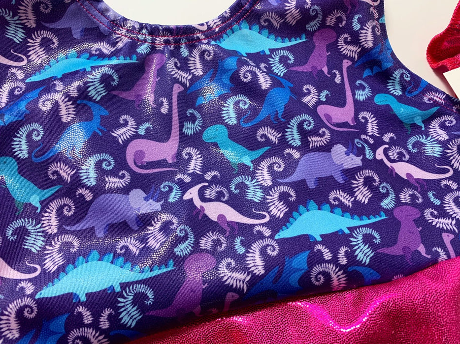 Dinosaur Gymnastics Leotard Girls Toddlers Kids Teens Dance Ballet Gymnastics Gifts Custom Bodysuit  Dinosaurs Leo by AERO Leotards