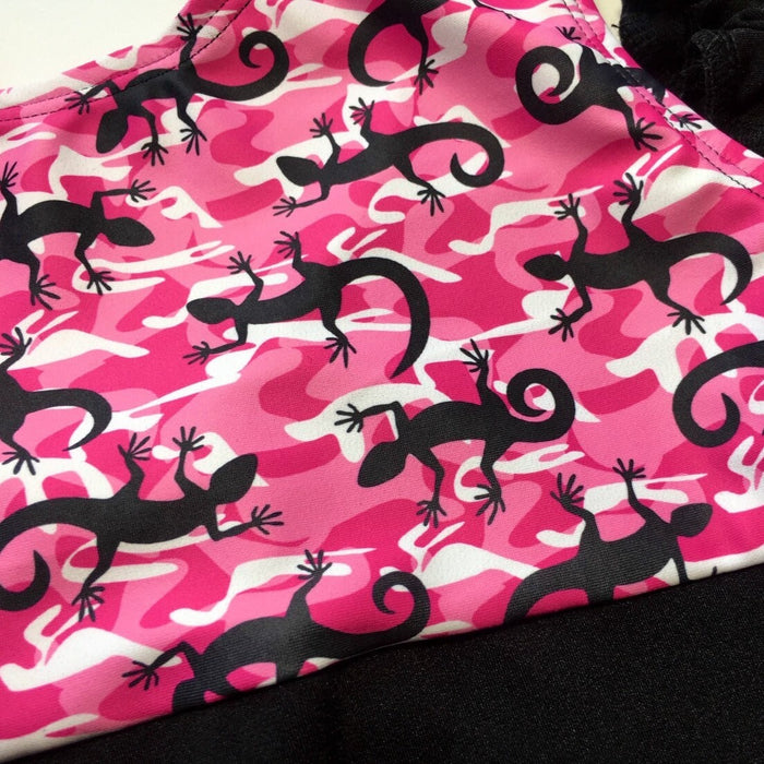 Gymnastics Leotard Girls Toddlers Kids Teens Dance Ballet Gymnastics Gifts Custom Bodysuit Pink Camouflage Lizard Leo by AERO Leotards