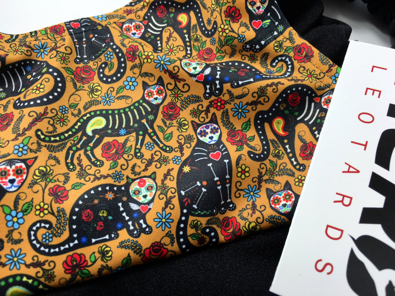Sugar Skull Cats Leotard
