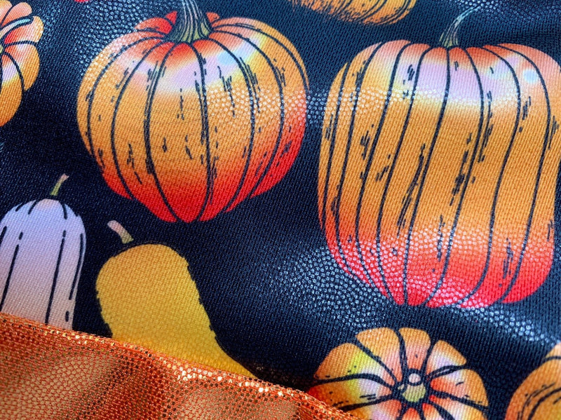 Thanksgiving Gymnastics Leotard Girls Toddlers Kids Teens Dance Ballet Costume Custom Bodysuit Orange Gourds Pumpkins Leo by AERO Leotards