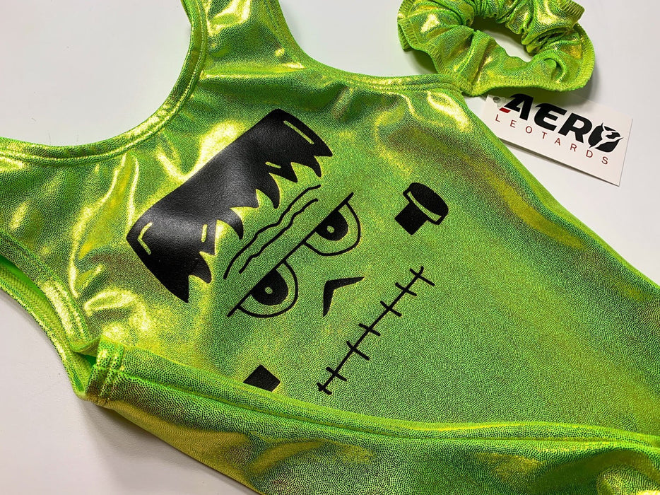 Halloween Gymnastics Leotard Girls Toddlers Kids Teen Dance Ballet Costume Custom Bodysuit Monster Face Leo by AERO Leotards