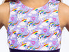 Rainbow Unicorns Gymnastics Leotard Girls, Toddlers, Kids, Teens, Dance Ballet Custom Bodysuit Purple Rainbow Unicorn Leo by AERO Leotards