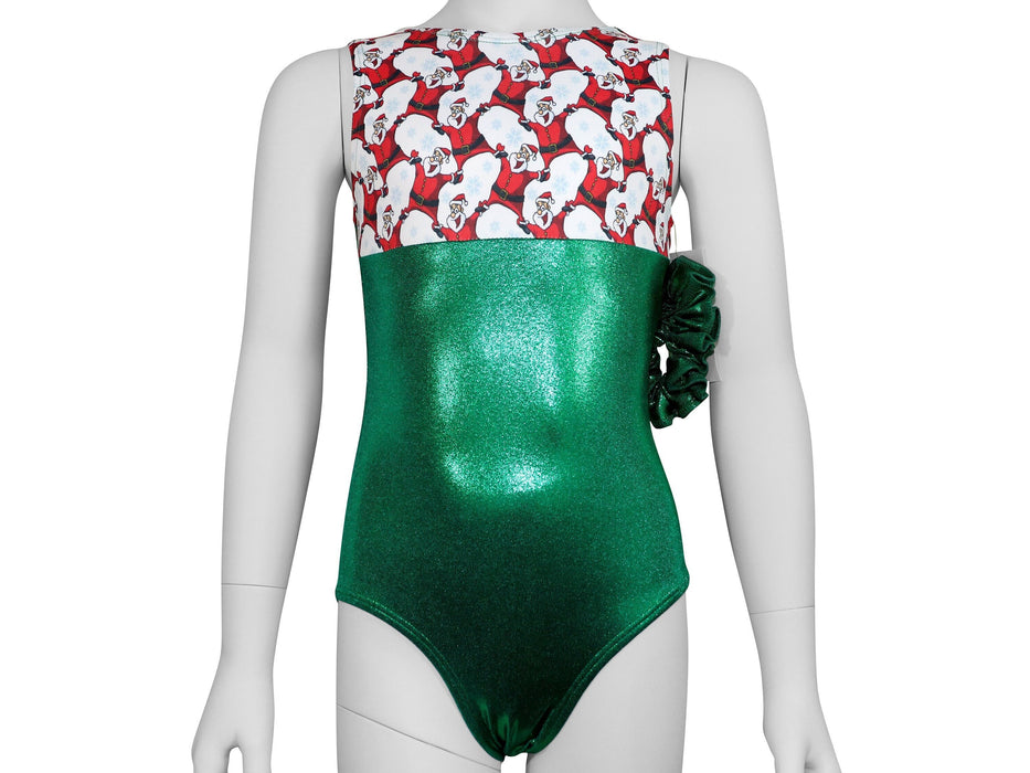 Christmas Gymnastics Leotard Girls Toddlers Kids Teens Dance Ballet Costume Custom Bodysuit Skydiving Santa Leo by AERO Leotards