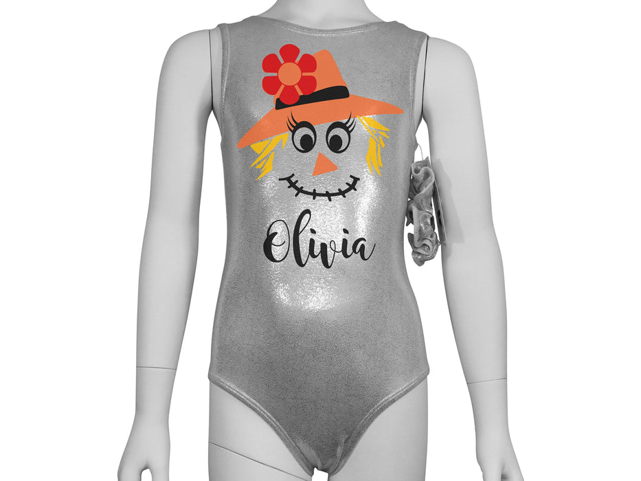 Scarecrow Gymnastics Leotard Girls Toddlers Kids Teens Personalized Costume Custom Bodysuit Thanksgiving Fall Leo by AERO Leotards
