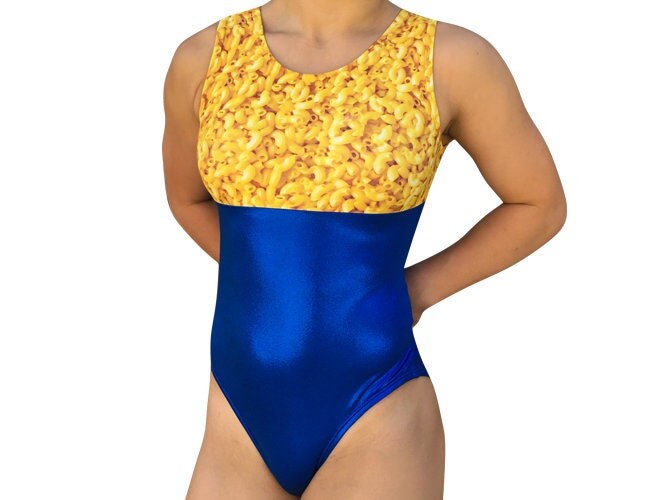 Macaroni & Cheese Gymnastics Leotard Girls Toddlers Kids Teens Dance Ballet Gymnastics Gifts Custom Bodysuit Leo by AERO Leotards