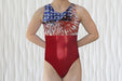 Patriotic Tie Dye Gymnastics Leotard Girls Toddlers Teens Dance Ballet Costume Custom Bodysuit USA Flag Leo by AERO Leotards