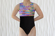 Custom Personalized Gymnastics Leotard Girls Toddlers Kids Teen Dance Ballet Costume Bodysuit Rainbow Name Leo by AERO Leotards