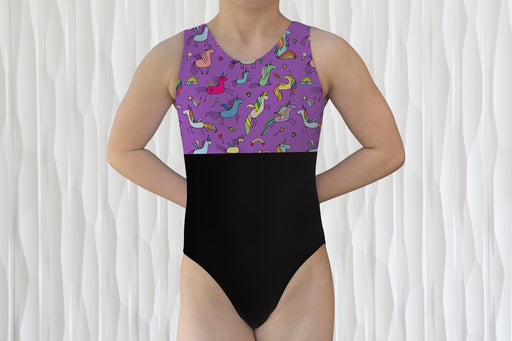 Doodle Unicorns Gymnastics Leotard Girls Toddlers Kids Teens Dance Ballet Gymnastics Gifts Custom Bodysuit Unicorn Leo by AERO Leotards