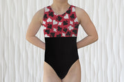 Gymnastics Leotard, Hearts Clubs Spades Diamonds, Girls Toddlers Kids Teens Dance Ballet Gymnastics Custom Bodysuit Leo by AERO Leotards