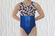 Patriotic Mermaid Gymnastics Leotard Girls Toddlers Teens Dance Ballet Costume Custom Bodysuit Red Blue Fish Scales Leo by AERO Leotards