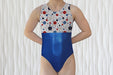 Patriotic Polka Dots Gymnastics Leotard Girls Toddlers Teens Dance Ballet Costume Custom Bodysuit Red Blue Dots USA Leo by AERO Leotards