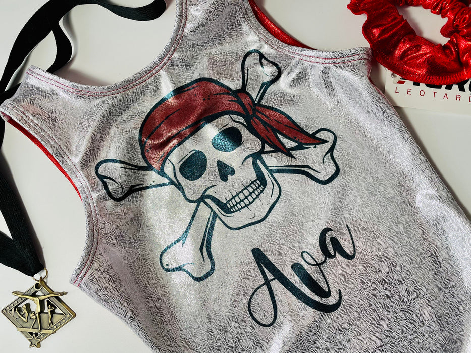 Pirate Gymnastics Leotard Girls Toddlers, Kids, Teens Dance Ballet Costume Custom Bodysuit, Personalized Leo by AERO Leotards
