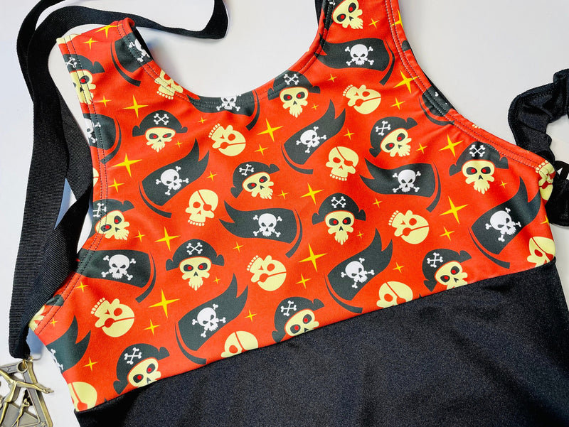 Pirate Gymnastics Leotard Girls Toddlers Kids Teens Dance Ballet Costume Custom Bodysuit Pirates Leo by AERO Leotards