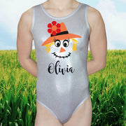 Scarecrow Gymnastics Leotard Girls Toddlers Kids Teens Personalized Costume Custom Bodysuit Thanksgiving Fall Leo by AERO Leotards