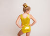 Bacon & Eggs Gymnastics Leotard for Girls Toddlers Kids Teens Dance Ballet Gymnast Costume Custom Yellow Bodysuit Leo AERO Leotards