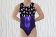 Space Unicorns Gymnastics Leotard Girls Toddlers Kids Teens Dance Ballet Costume Custom Bodysuit Purple Unicorn Leo by AERO Leotards