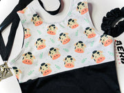 Cows Gymnastics Leotard Girls Toddlers Kids Teens Dance Ballet Gymnastics Gifts Custom Cute Cow Bodysuit Leo by AERO Leotards