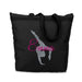 Personalized Zippered TOTE Gymnast Sparkle Gymnastics custom Glitter Tote Bag Gift Gym Bag with Glitter Design MANY COLORS!