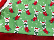 Christmas Bunnies Gymnastics Leotard Girls Toddler Kids Teen Dance Ballet Bodysuit Holiday Stocking Bunny Rabbits Leo by AERO Leotards