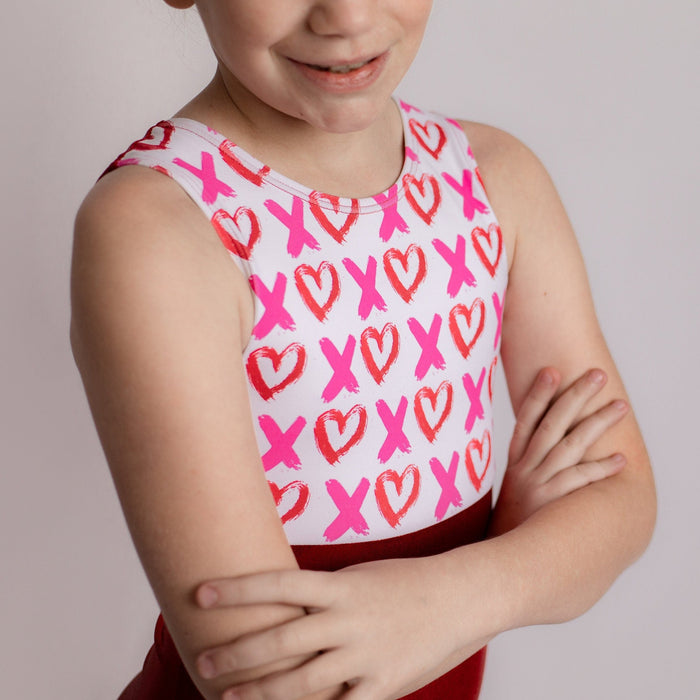 Valentine's Day Gymnastics Leotard Girls Toddlers Kids Teen Dance Ballet Gymnastics Gifts Custom Bodysuit Leo by AERO Leotards
