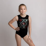 Gymnastics Leotard Girls Teen Child Kids Toddlers Dance Ballet Gifts Custom Bodysuit Holographic Hearts Leo by AERO Leotards