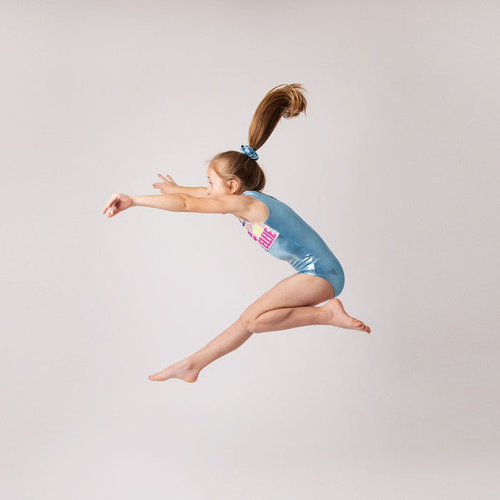 Personalized Gymnastics Leotard Girls Kids Toddlers Teens Dance Ballet Gymnast Costume Custom Bodysuit Custom Name Blue Leo by AERO Leotards