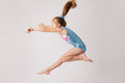 Personalized Gymnastics Leotard Girls Kids Toddlers Teens Dance Ballet Gymnast Costume Custom Bodysuit Custom Name Blue Leo by AERO Leotards