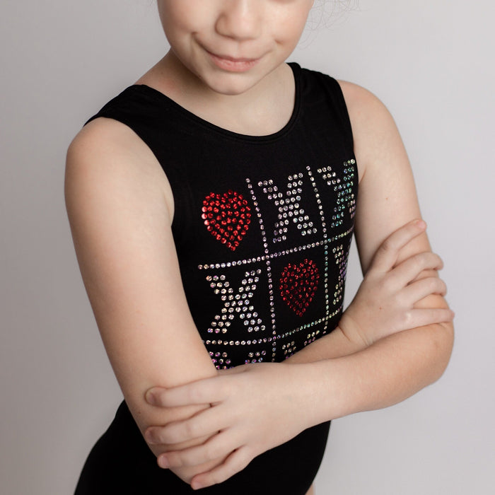 Gymnastics Leotard Girls Teen Child Kids Toddlers Dance Ballet Gifts Custom Bodysuit Holographic Hearts Leo by AERO Leotards