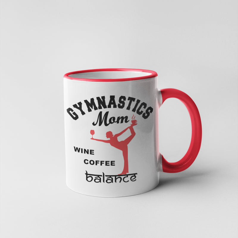 Gymnastics Mom Wine Coffee Balance Mug