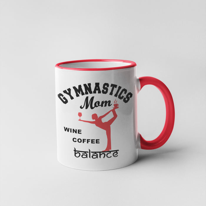 Gymnastics Mom Wine Coffee Balance Mug